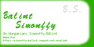 balint simonffy business card