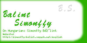 balint simonffy business card